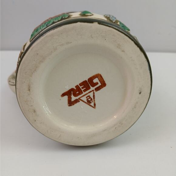 Vintage GERZ Germany Lidded Beer Stein – German Cityscape Relief – Pewter Lid - Picture 7 of 7